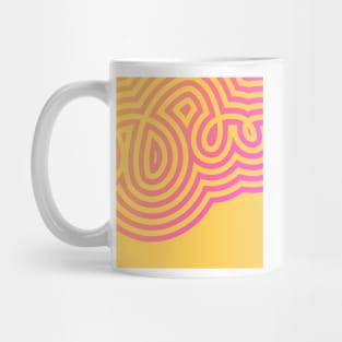 waves orange and pink Mug